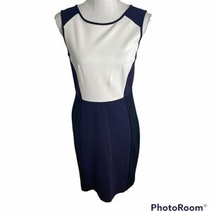 Harve Benard Sheath Dress Small Black Blue White